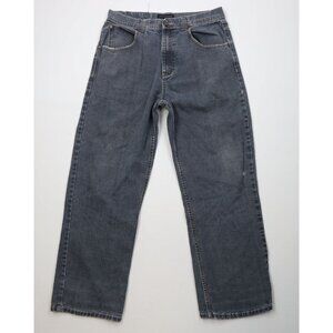 Vintage 90s Y2K Sean John Mens 36x32 Distressed Baggy Wide Leg Denim Jeans Blue